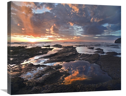 Global Gallery GCS-396017-2228-142 22 x 28 in. Pelada Beach at Sunset&