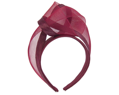 Burgundy fashion headband turban