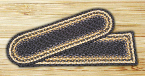 Earth Rugs 39-079 Lt. Blue-Dk. Blue-Mustard Rectangle Stair Tread