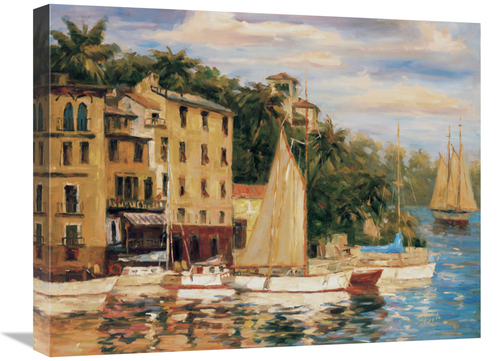 Global Gallery GCS-126676-1824-142 18 x 24 in. San Miguel Harbor Art P