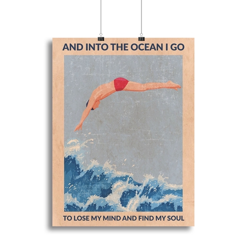 Diver Guy Canvas Print or Poster