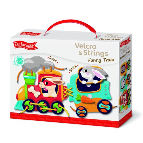 Velcro & Strings game - FUNNY TRAIN