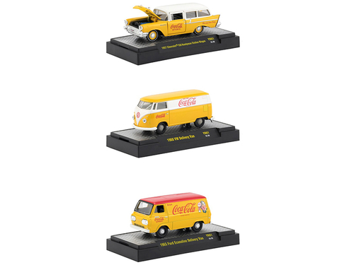 \Coca-Cola\" Yellow Set of 3 Cars Limited Edition to 4800 pieces