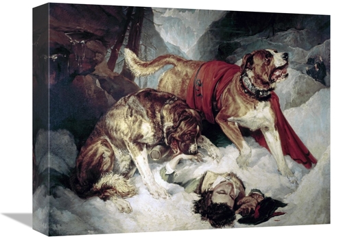 Global Gallery GCS-278166-16-142 16 in. Alpine Mastiffs Reanimating a 