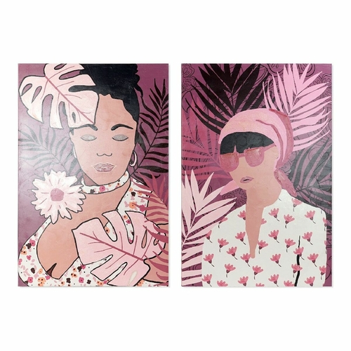 Painting DKD Home Decor African Colonial 80 x 3 x 120 cm African Woman