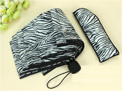 Creative Zebra Stripes 3 Folding Umbrella