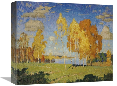 Global Gallery GCS-266406-16-142 16 in. Landscape with Birch Trees Art