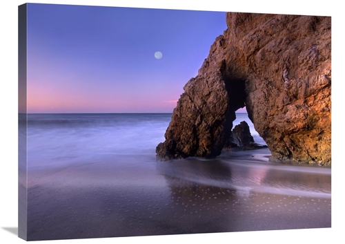 Global Gallery GCS-396785-2432-142 24 x 32 in. Sea Arch & Full Moon Ov