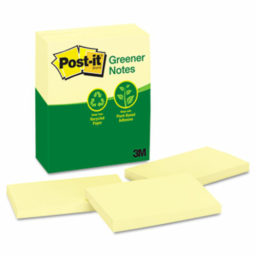 Sticky note Greener Notes 655-RP-YW Recycled Notes- 3 x 5- Canary Yell