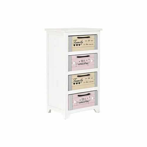 Chest of drawers DKD Home Decor Grey Beige Pink White Children's