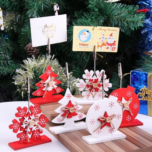 1PC Christmas Alligator Wire Photo Clips Snowflake