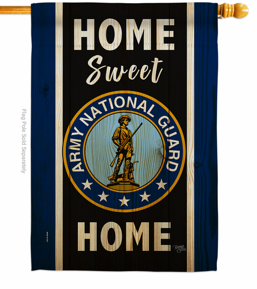 Breeze Decor H108445-BO Home Sweet National Guard House Flag Armed For