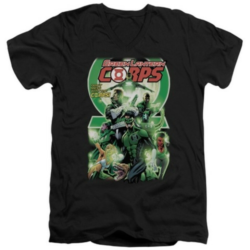 Trevco Green Lantern-Gl Corps No. 25 Cover Short Sleeve Adult V-Neck 3