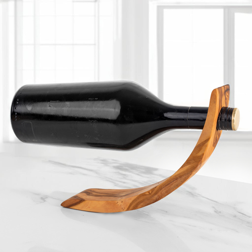 Handmade Olive Wood Bottle Holder | Available in Two Designs