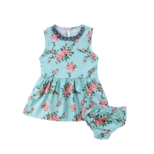 Princess Baby Floral Girl's Kids Summer Two Colors