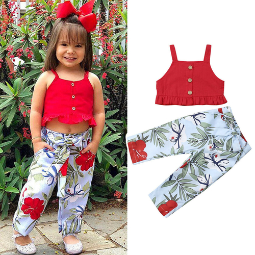 0 5Y Summer Fashion Toddler Baby Girl Clothes 2PCS