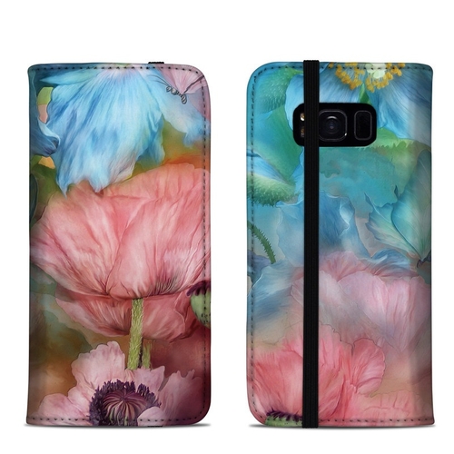 DecalGirl SGS8FC-POPPYGARDEN Samsung Galaxy S8 Folio Case - Poppy Gard