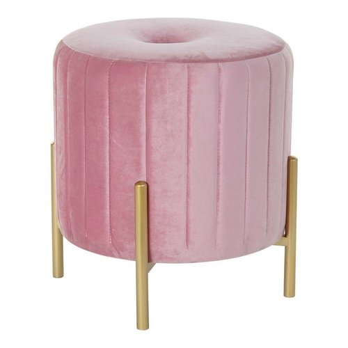 Footrest DKD Home Decor 8424001829828 44 x 44 x 46 cm Pink Golden