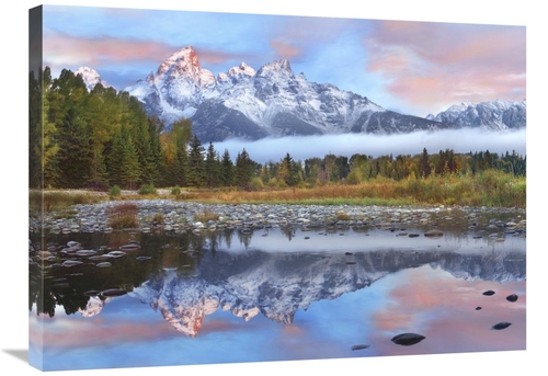 Global Gallery GCS-396697-2432-142 24 x 32 in. Grand Tetons Reflected 