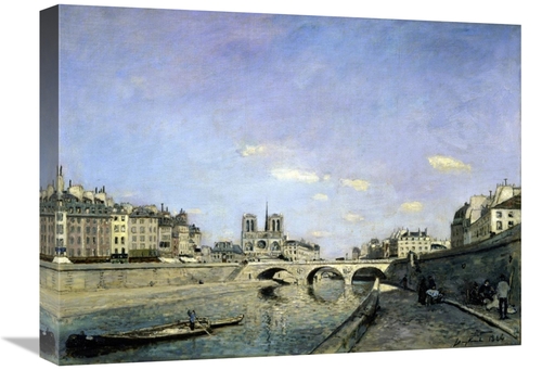 Global Gallery GCS-278086-22-142 22 in. The Seine & Notre-Dame in Pari