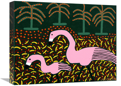 Global Gallery GCS-479199-1620-142 16 x 20 in. Flamingos Art Print - U