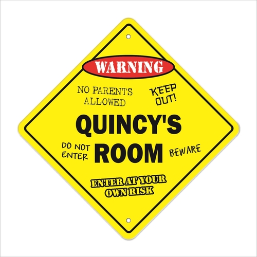 SignMission X-Quincys Room 12 x 12 in. Crossing Zone Xing Room Sign - 