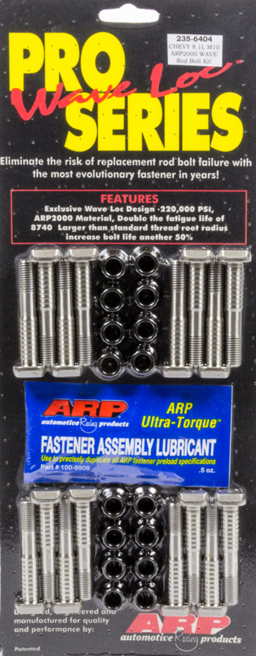 ARP 235-6404 Rod Bolt Kit with ARP2000 Pro Wave-Loc for Big Block Chev