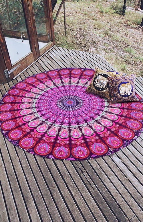 Fashion Hub Indian Roundie Beach Towel, Circle Beach Throw, Beach