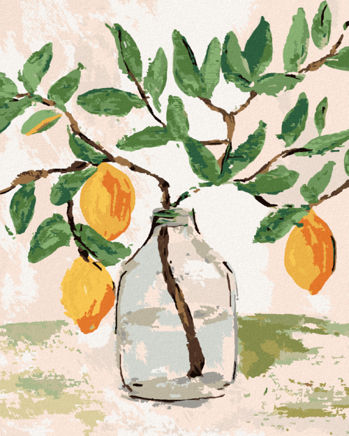 Paint by Numbers - LEMONS IN A VASE 2 (HALEY BUSH)