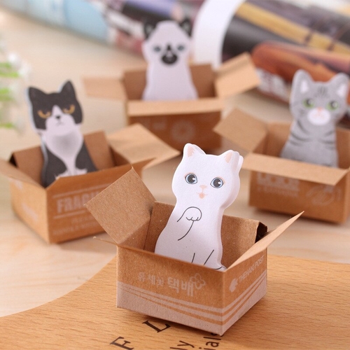 Cute Cat Sticker Bookmark Marker Memo Pad