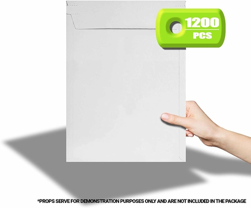 Pack of 2000 White Rigid Mailers 6 x 8 Paperboard Stay Flat Photo