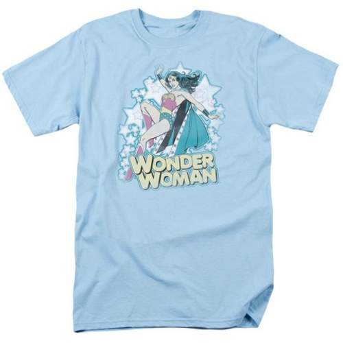 Trevco Dc-I Am Wonder Woman - Short Sleeve Adult 18-1 Tee - Light Blue