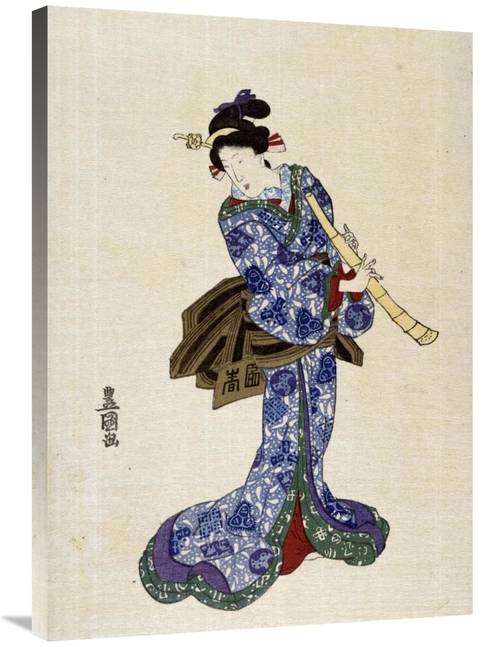 Global Gallery GCS-280586-36-142 36 in. Shakuhachi Art Print - Utagawa