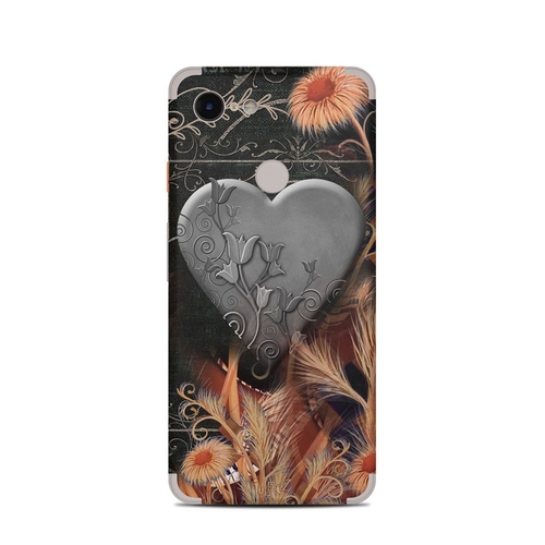 DecalGirl GPX3-BLKLACE Google Pixel 3 Skin - Black Lace Flower