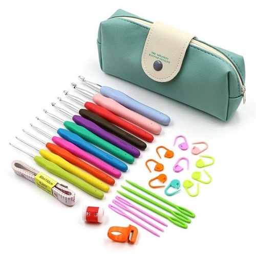 30pcs Crochet Hooks Set with Storage Bag Yarn