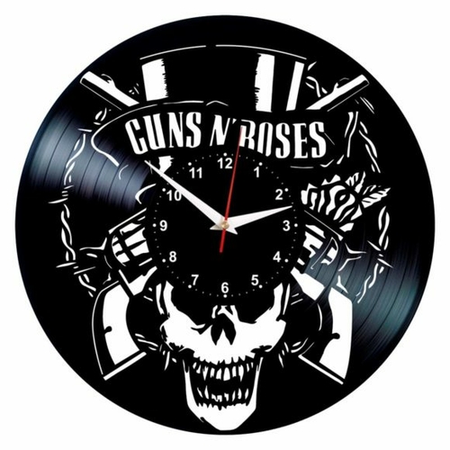 GUNS N ROSES MUSIC BAND DECOR HANDMADE VINYL RECORD WALL CLOCK