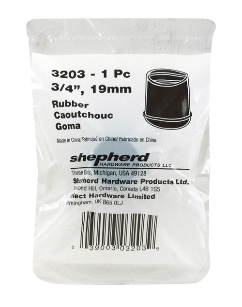 Shepherd Hardware Products 58544 0.75 in. Rubber Round Leg Tip, Bl