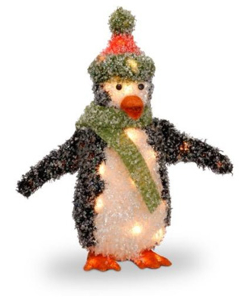 18 in. Peguin with 35 Clear Lights