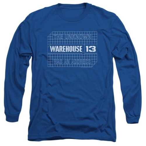 Trevco Warehouse 13-Blueprint Logo Long Sleeve Adult 18-1 Tee, Roy