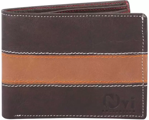 Men Brown Artificial Leather Wallet  (5 Card Slots)