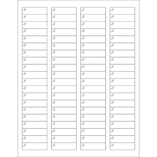 Box Partners LL235CC 1.75 x 0.5 in. Crystal Clear Rectangle Laser Labe