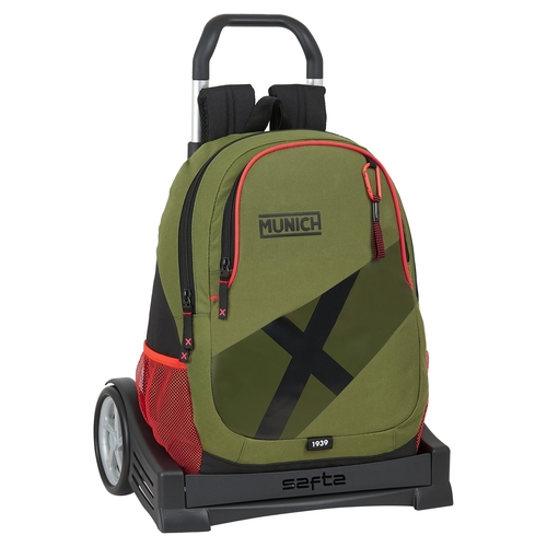 School Rucksack with Wheels Munich Dynamo Green 16 L