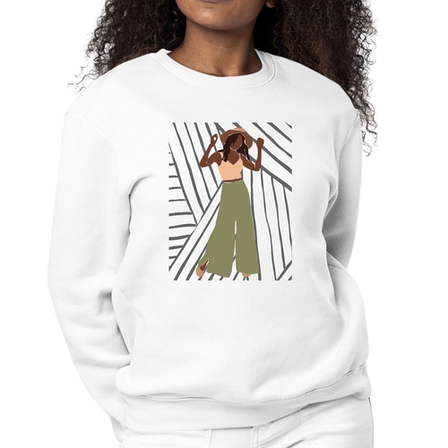 Womens Graphic Sweatshirt Say it Soul - its Her Groove Thing