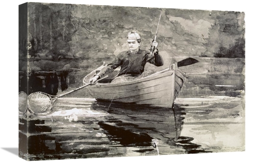 Global Gallery GCS-278018-22-142 22 in. Fly Fishing, Saranac Art P