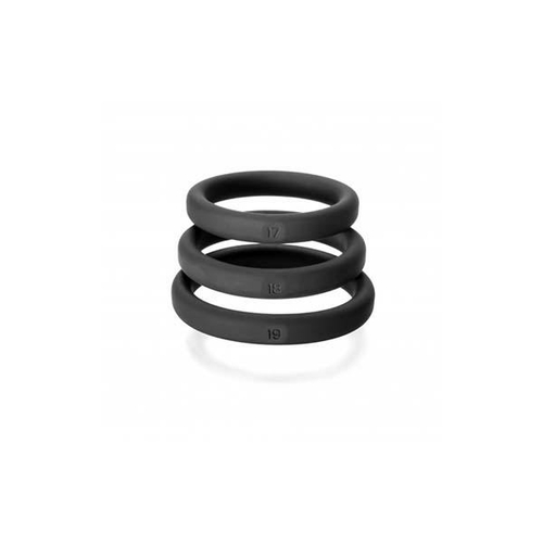 Xact Fit Silicone Rings Large 17 18 19 3 Ring Kit Black