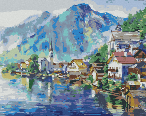 Paint by Numbers - LANDSCAPE OF AN AUSTRIAN VILLAGE