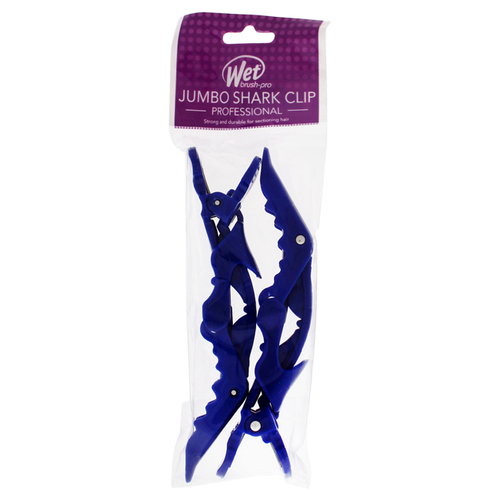 Wet Brush I0111150 Unisex Jumbo Shark Hair Clips, Blue - 2 Piece
