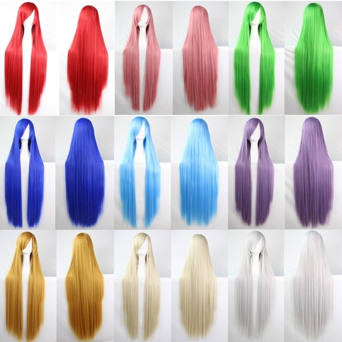 100cm 40inch Long Straight Cosplay Costume Wig