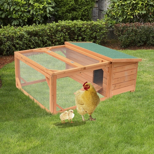 Pawhut Small Wooden Bunny Rabbit & Guinea Pig / Chicken Coop w/