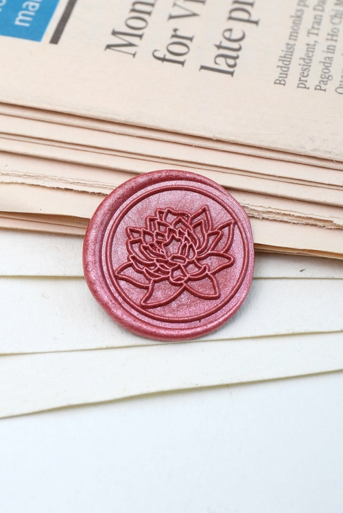 Main Lotus Wax Seal Stamp/ Flower Wax seal Stamp Kit /Custom Sealing image